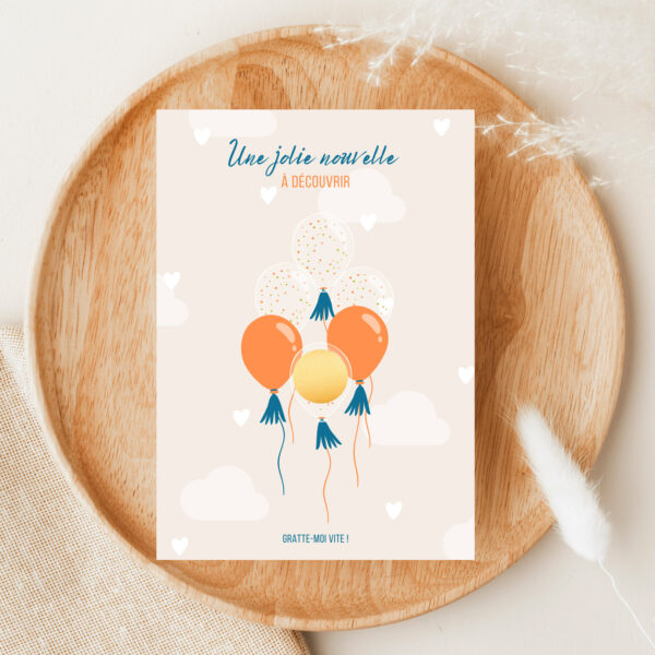 Carte à gratter annonce grossesse
